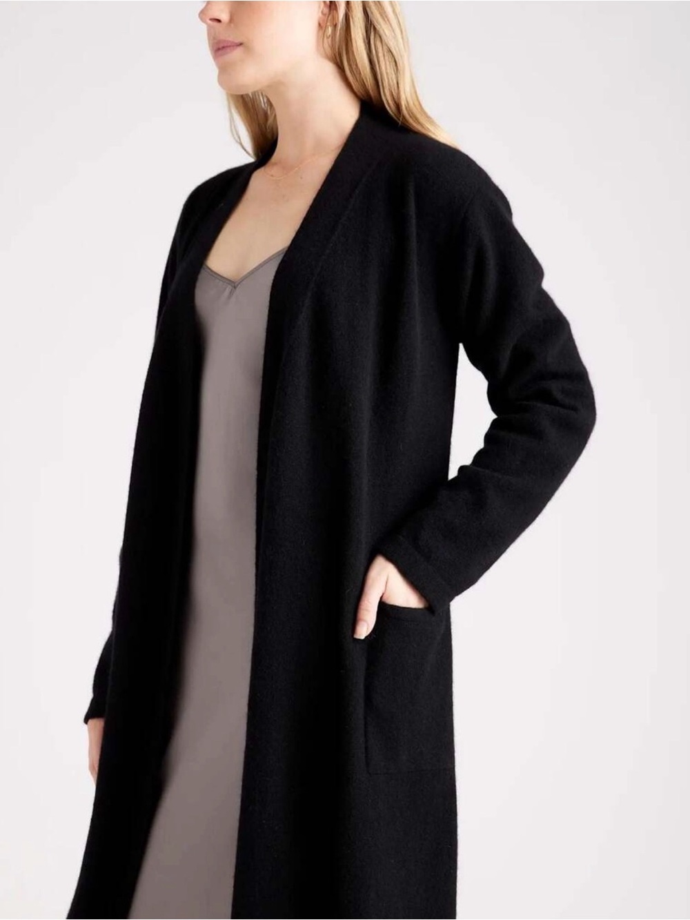 Quince Mongolian Cashmere Robe XL Black NWT — Sold Out Online
